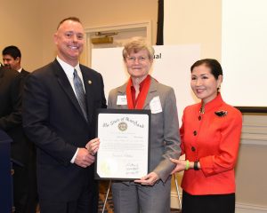 Governor's award with Mrs. Hogan and Steve McAdams